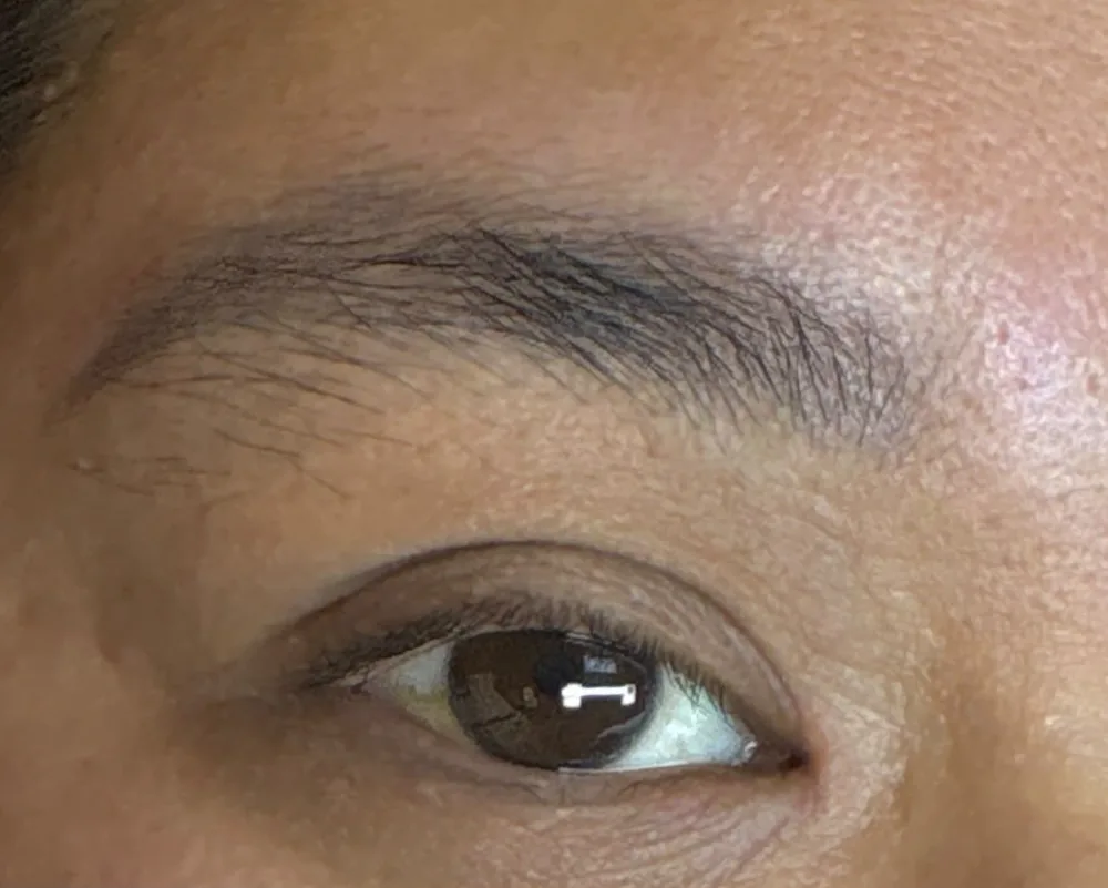 Eyebrows before the permanent make-up treatment